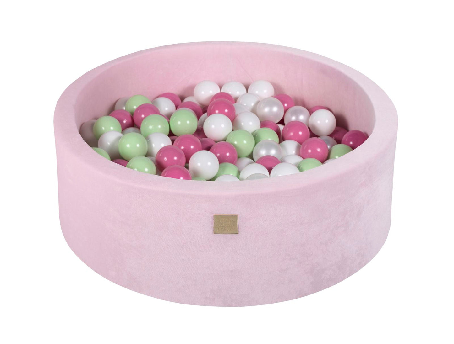 Velvet Ball Pit with 200 balls 90x30 - Pastel Pink