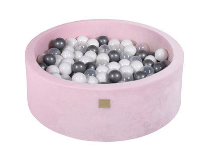 Velvet Ball Pit with 200 balls 90x30 - Pastel Pink