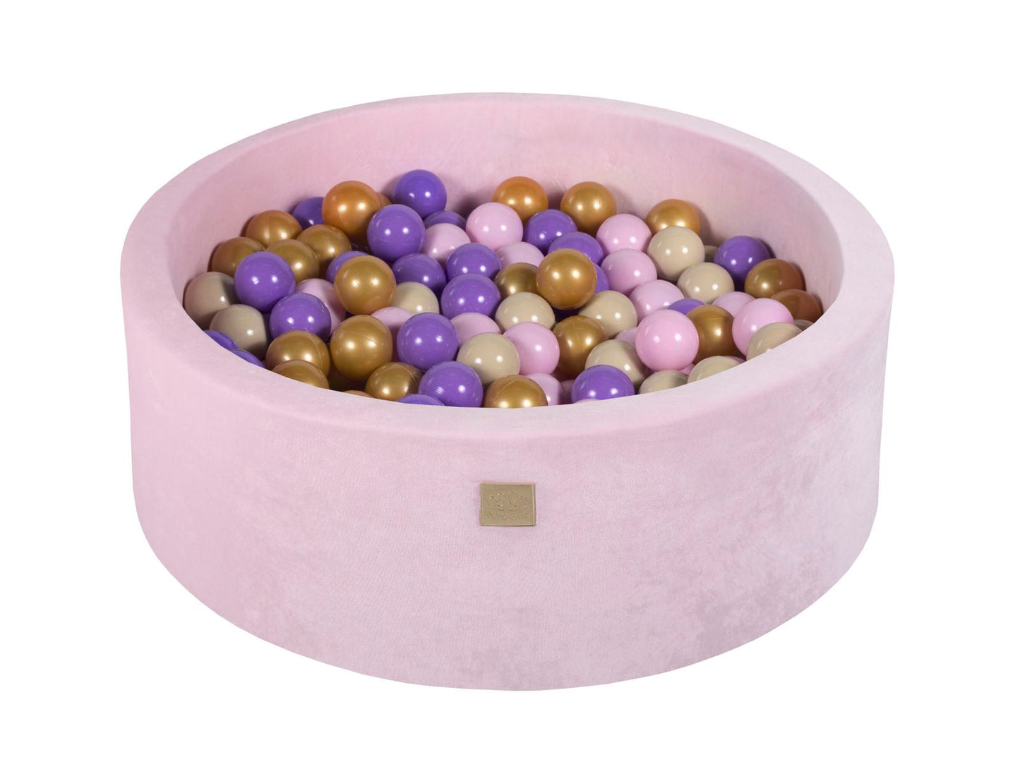 Velvet Ball Pit with 200 balls 90x30 - Pastel Pink