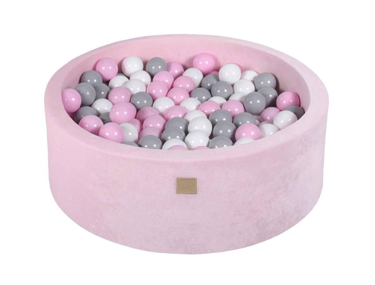 Velvet Ball Pit with 200 balls 90x30 - Pastel Pink