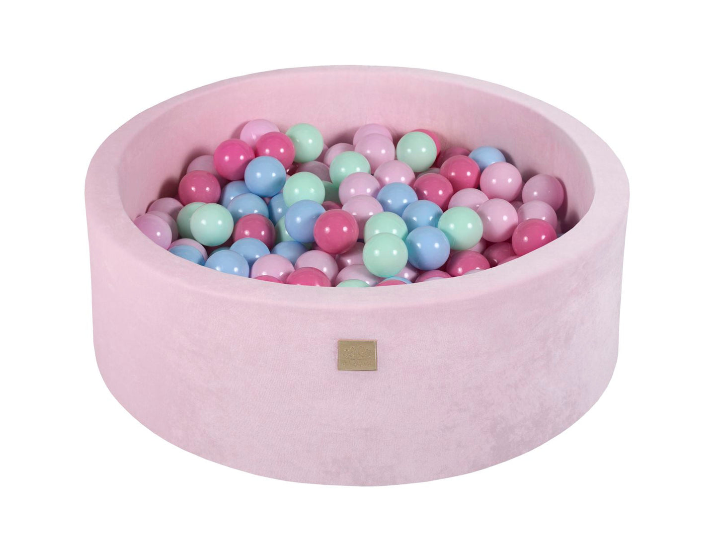 Velvet Ball Pit with 200 balls 90x30 - Pastel Pink