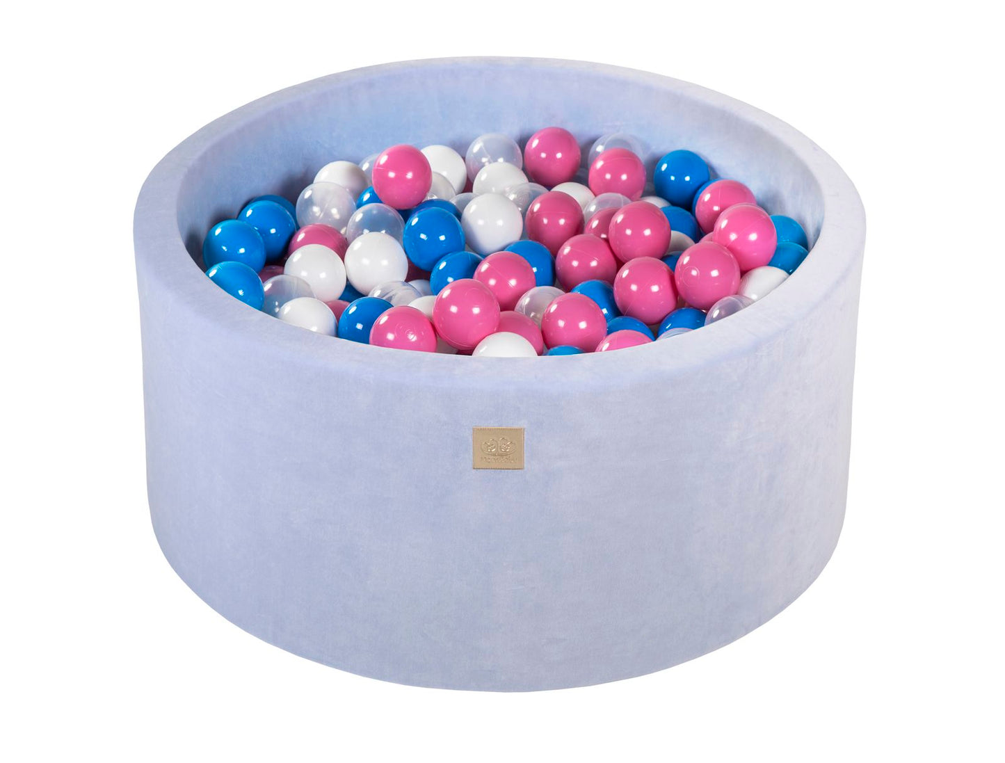 Velvet Ballenbak met 300 ballen 90x40 - Baby Blauw