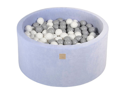 Velvet Ballenbak met 300 ballen 90x40 - Baby Blauw