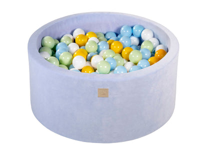 Velvet Ballenbak met 300 ballen 90x40 - Baby Blauw