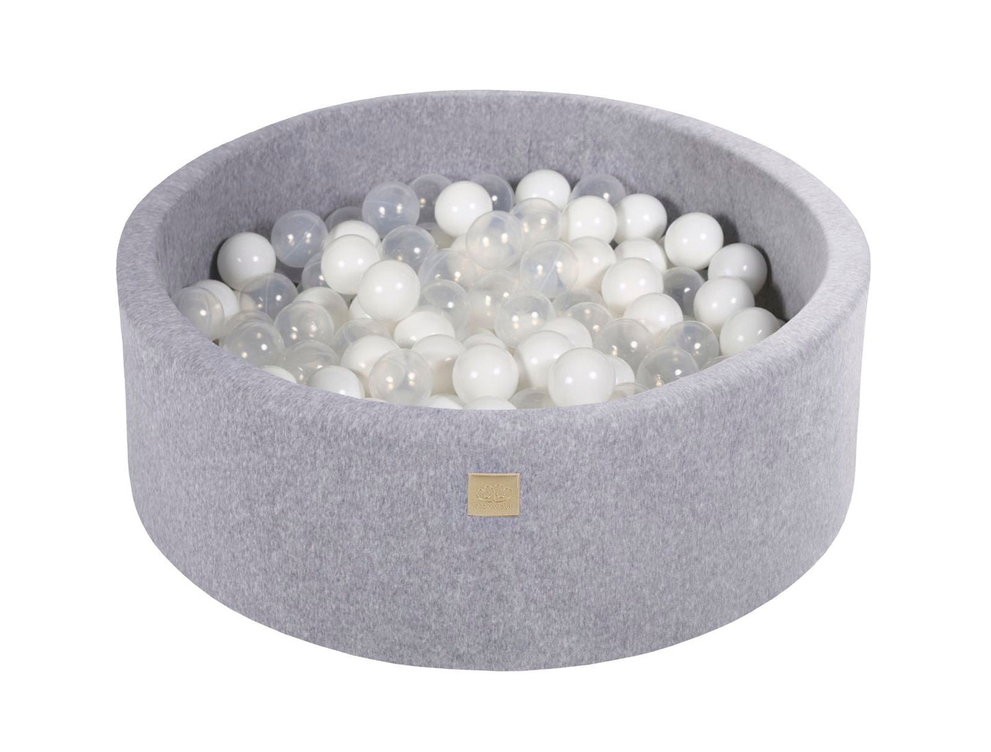 Velvet Ball Pit with 200 balls 90x30 - Light Grey