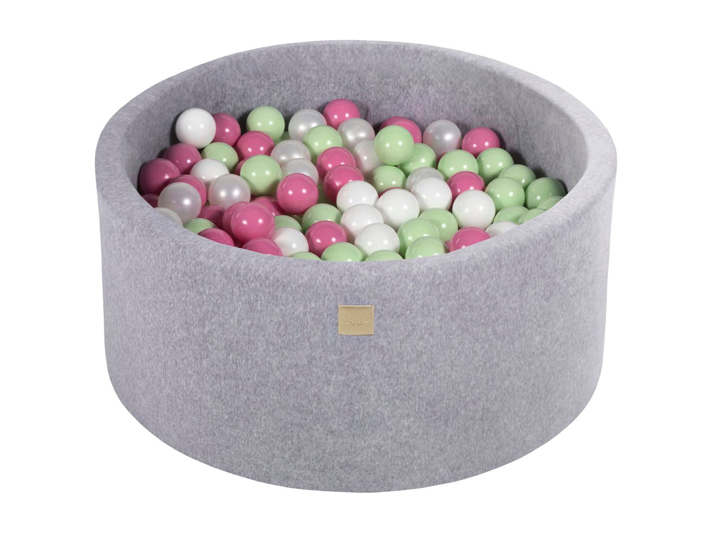 Velvet Ball Pit with 300 balls 90x40 - Light Grey