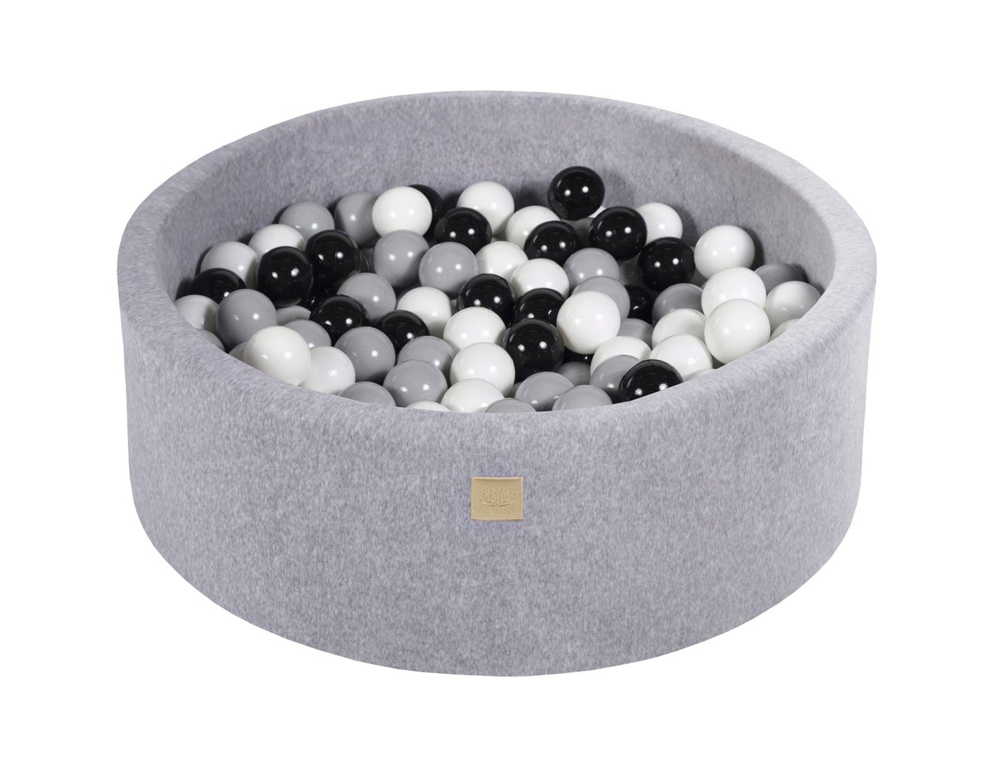 Velvet Ball Pit with 200 balls 90x30 - Light Grey