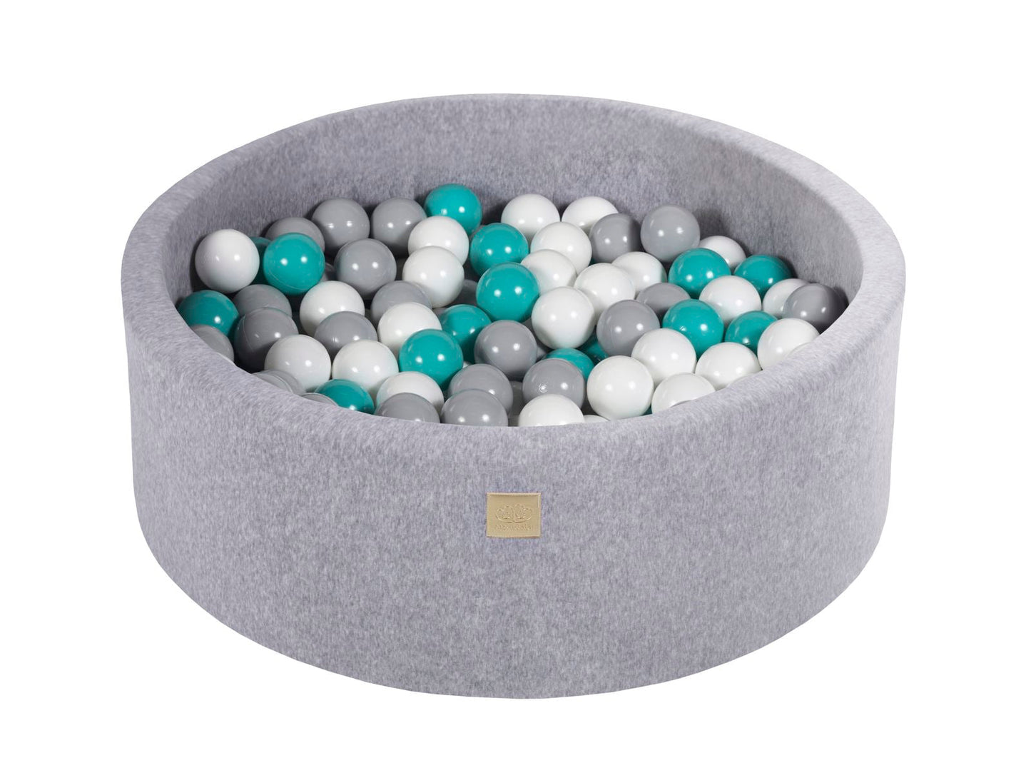 Velvet Ball Pit with 200 balls 90x30 - Light Grey