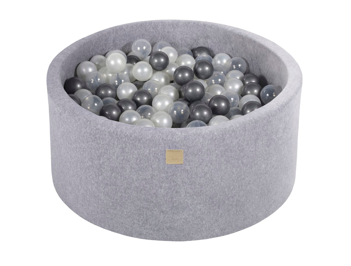 Velvet Ball Pit with 300 balls 90x40 - Light Grey