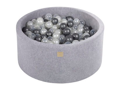 Velvet Ballenbak met 300 ballen 90x40 - Licht Grijs