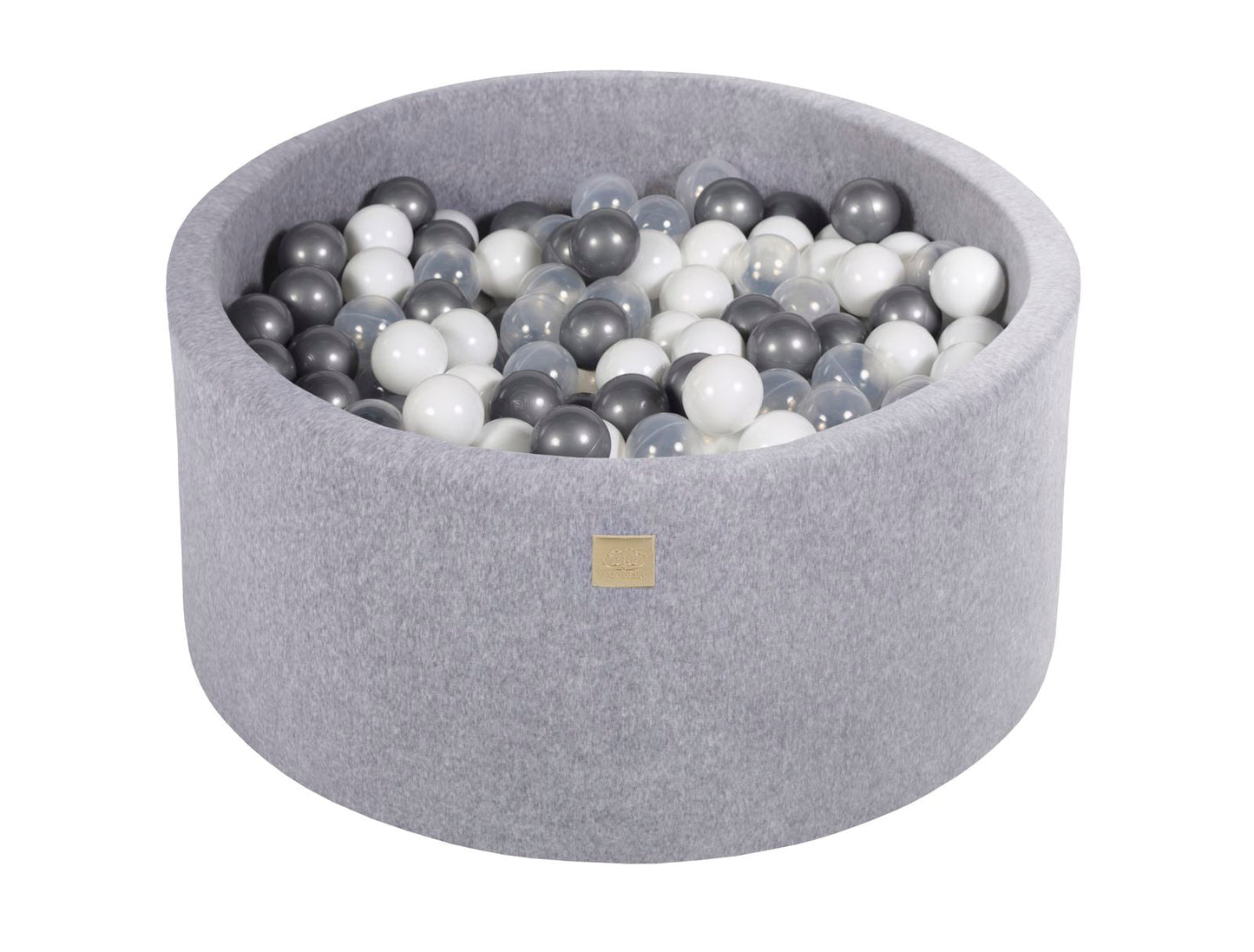 Velvet Ball Pit with 300 balls 90x40 - Light Grey