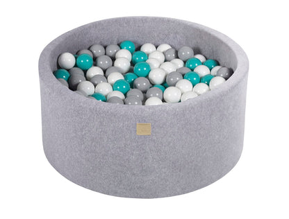 Velvet Ball Pit with 300 balls 90x40 - Light Grey