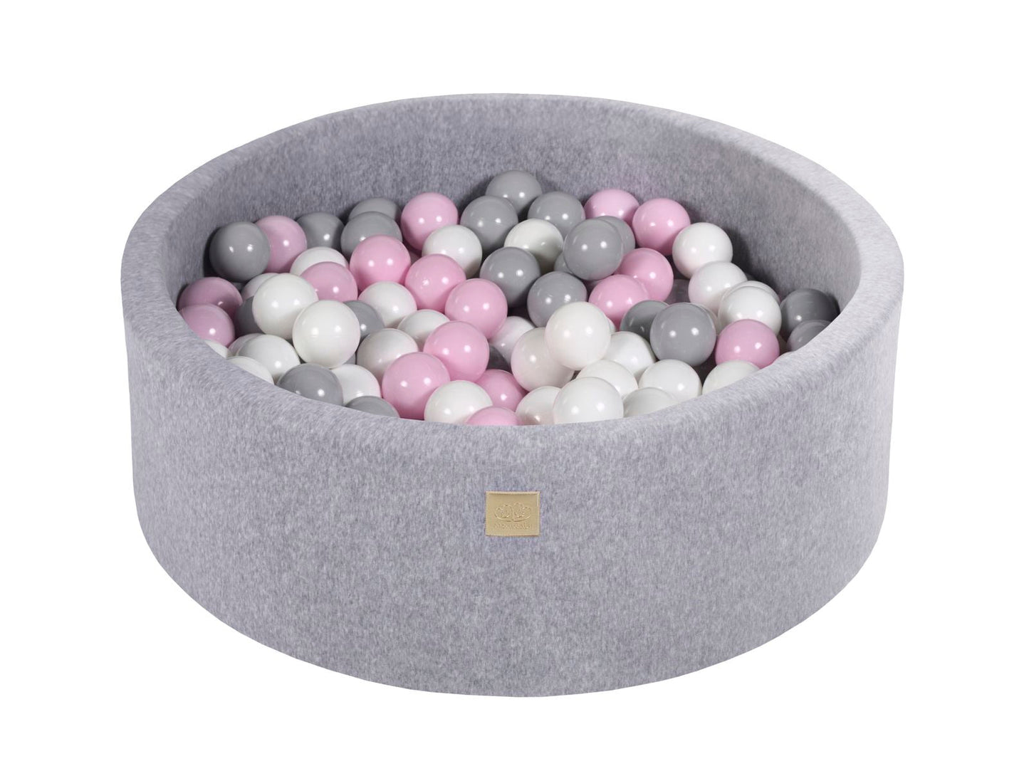 Velvet Ball Pit with 200 balls 90x30 - Light Grey