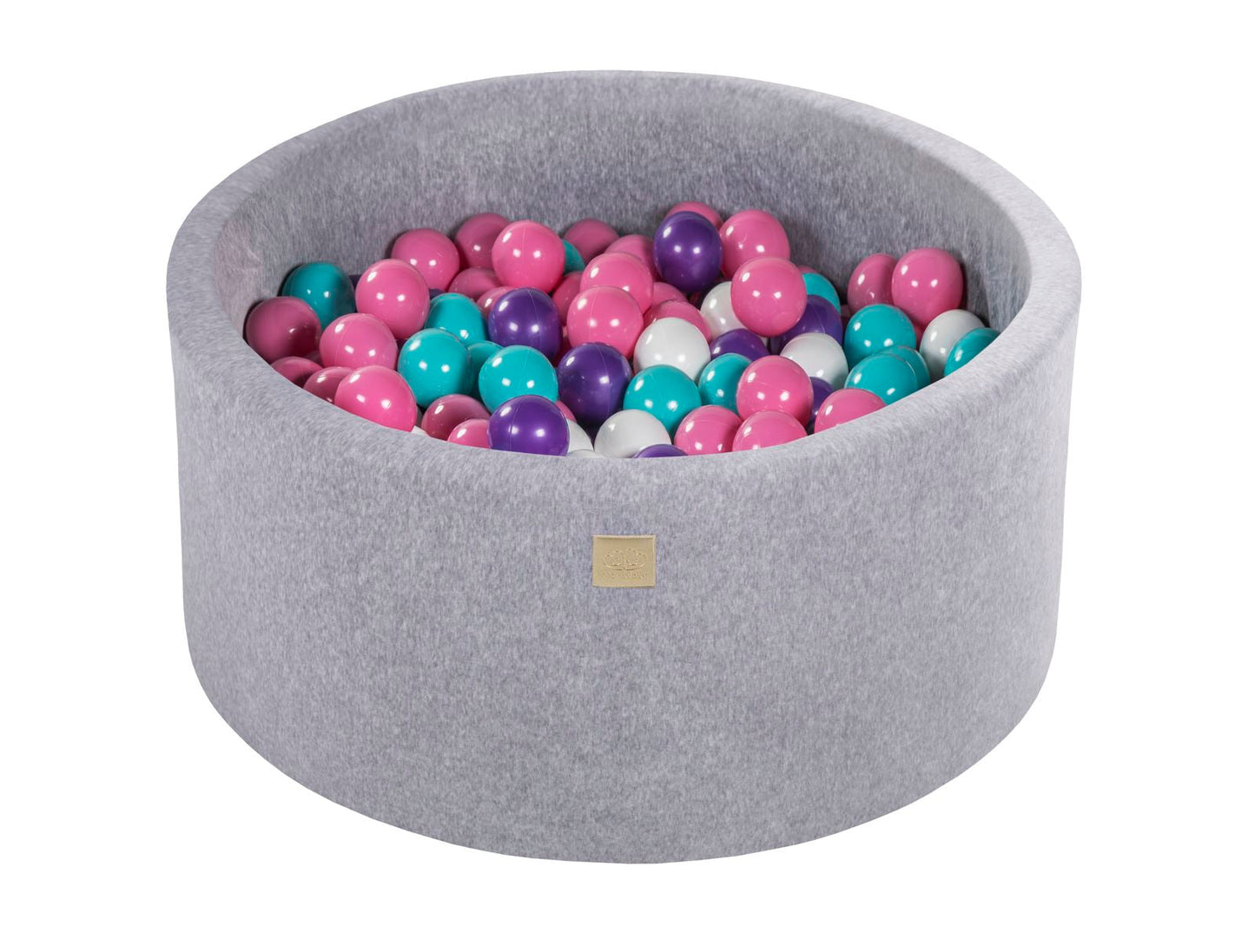 Velvet Ball Pit with 300 balls 90x40 - Light Grey