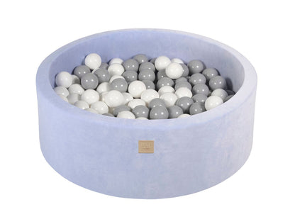 Velvet Ballenbak met 200 ballen 90x30 - Baby Blauw