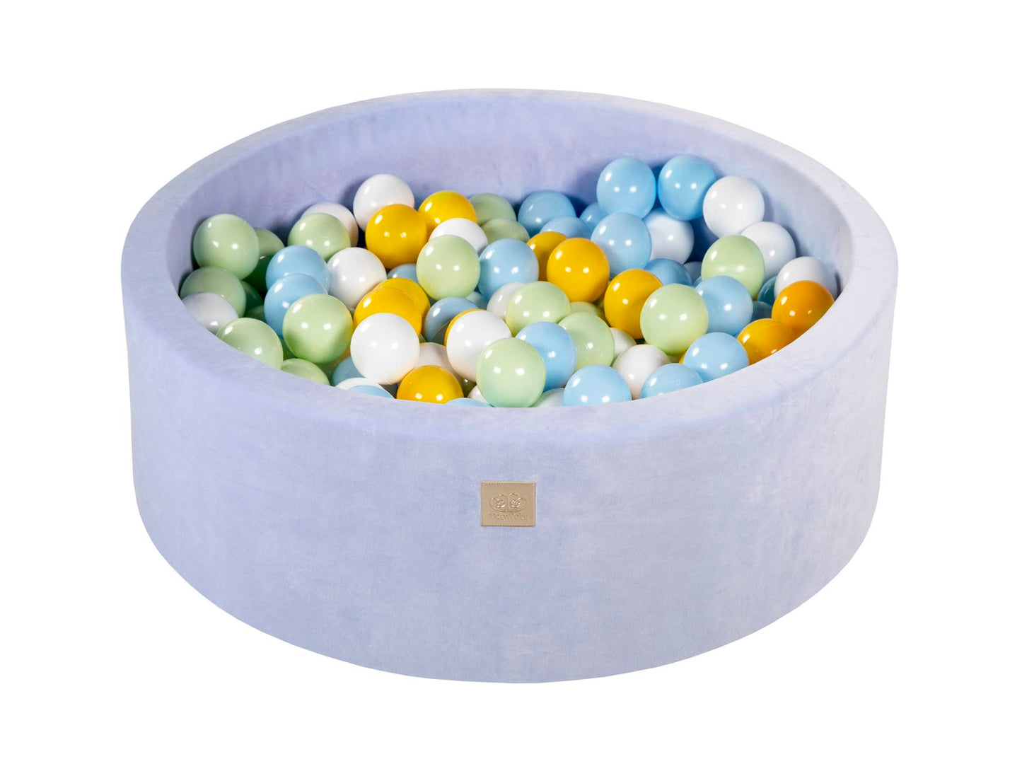 Velvet Ball Pit with 200 balls 90x30 - Baby Blue