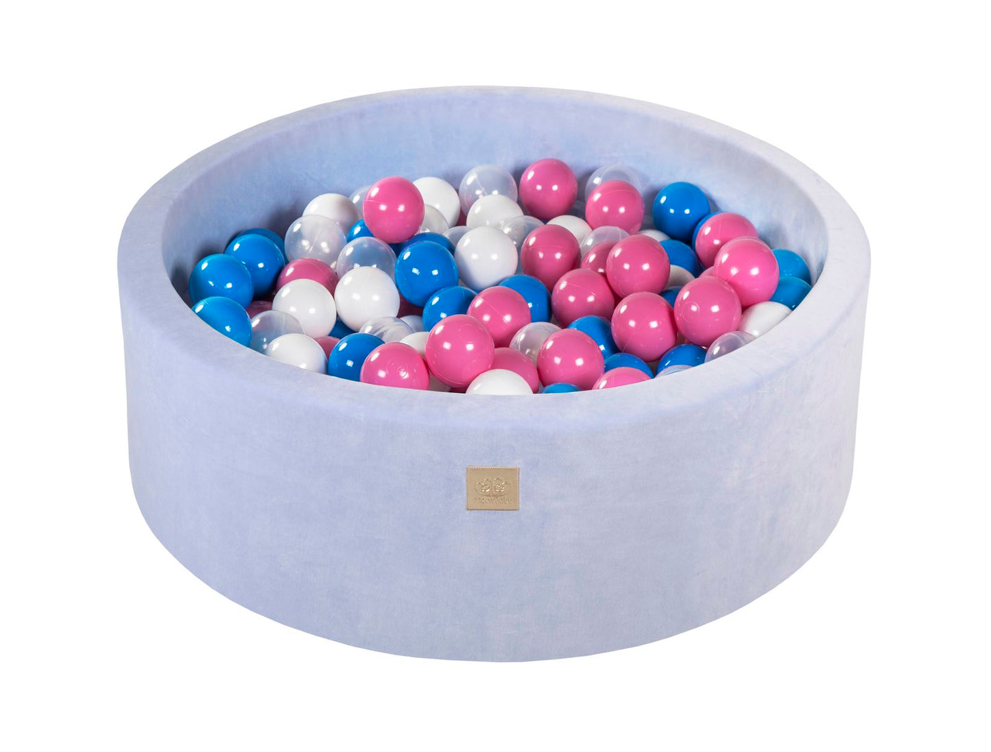 Velvet Ball Pit with 200 balls 90x30 - Baby Blue