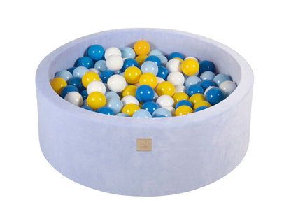 Velvet Ballenbak met 200 ballen 90x30 - Baby Blauw