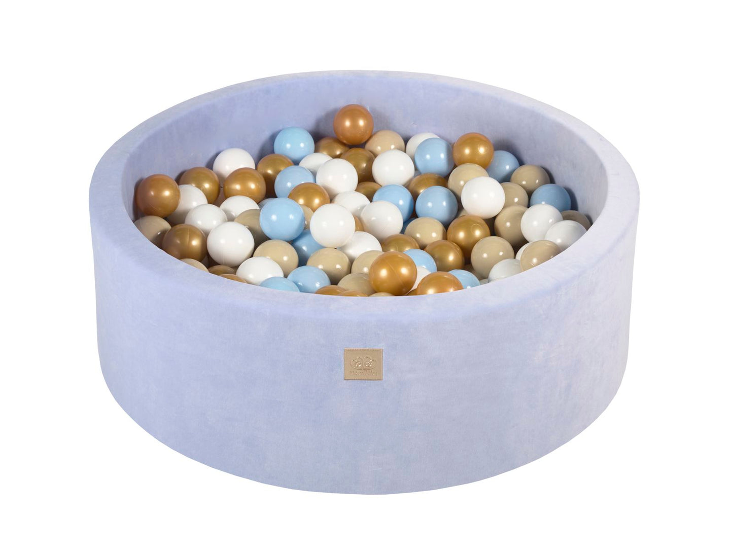 Velvet Ballenbak met 200 ballen 90x30 - Baby Blauw