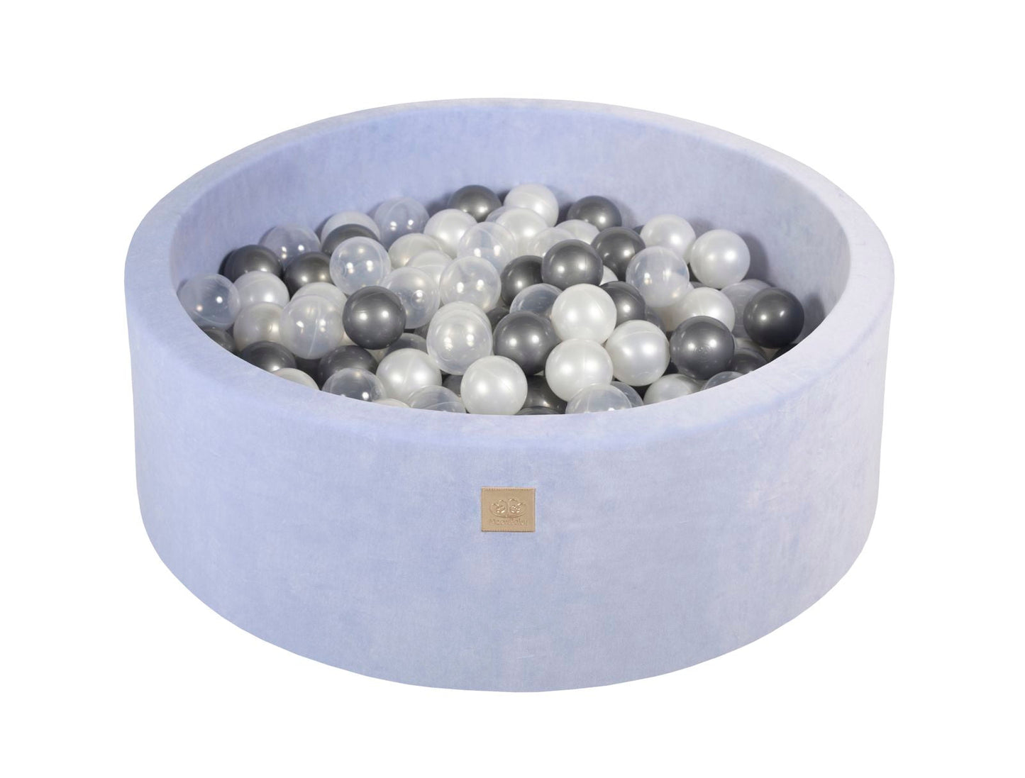 Velvet Ballenbak met 200 ballen 90x30 - Baby Blauw