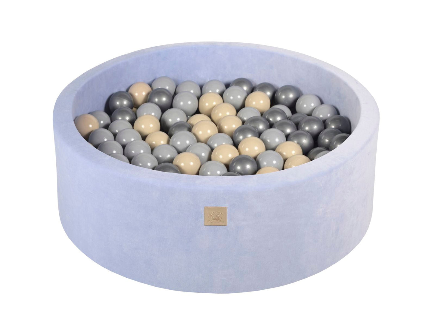 Velvet Ball Pit with 200 balls 90x30 - Baby Blue