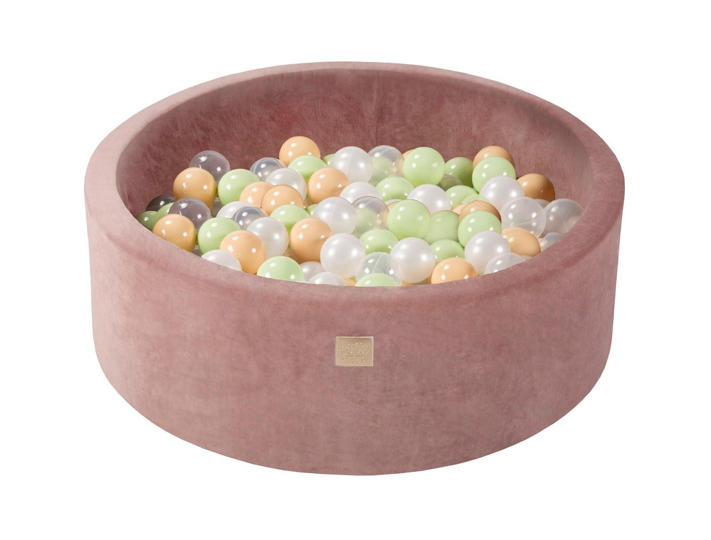 Velvet Ball Pit with 200 Balls 90x30 - Beige