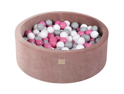 Velvet Ball Pit with 200 Balls 90x30 - Beige