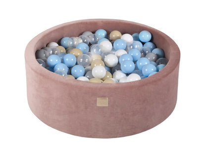 Velvet Ball Pit with 200 Balls 90x30 - Beige