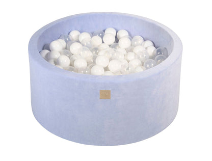 Velvet Ballenbak met 300 ballen 90x40 - Baby Blauw