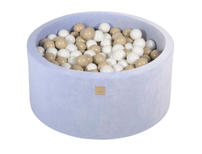 Velvet Ball Pit with 300 balls 90x40 - Baby Blue