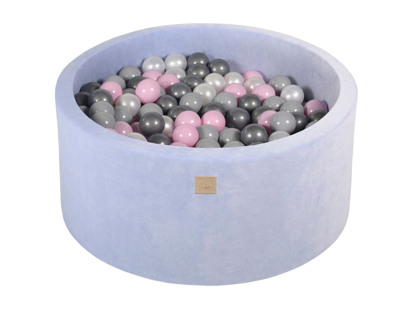 Velvet Ball Pit with 300 balls 90x40 - Baby Blue