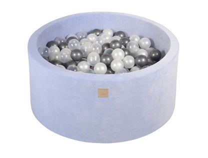 Velvet Ball Pit with 300 balls 90x40 - Baby Blue