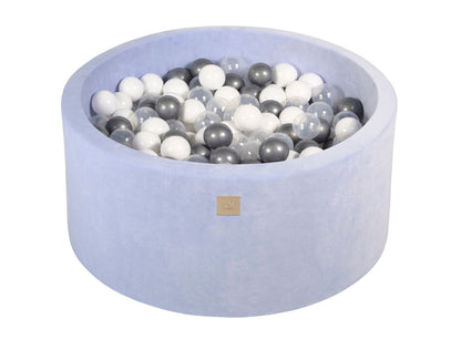 Velvet Ballenbak met 300 ballen 90x40 - Baby Blauw