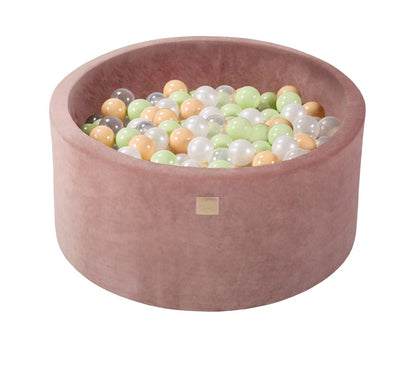 Velvet Ball Pit with 300 balls 90x40 - Beige