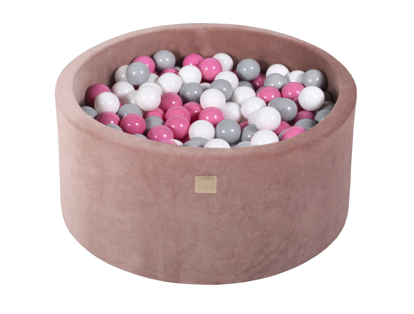 Velvet Ball Pit with 300 balls 90x40 - Beige