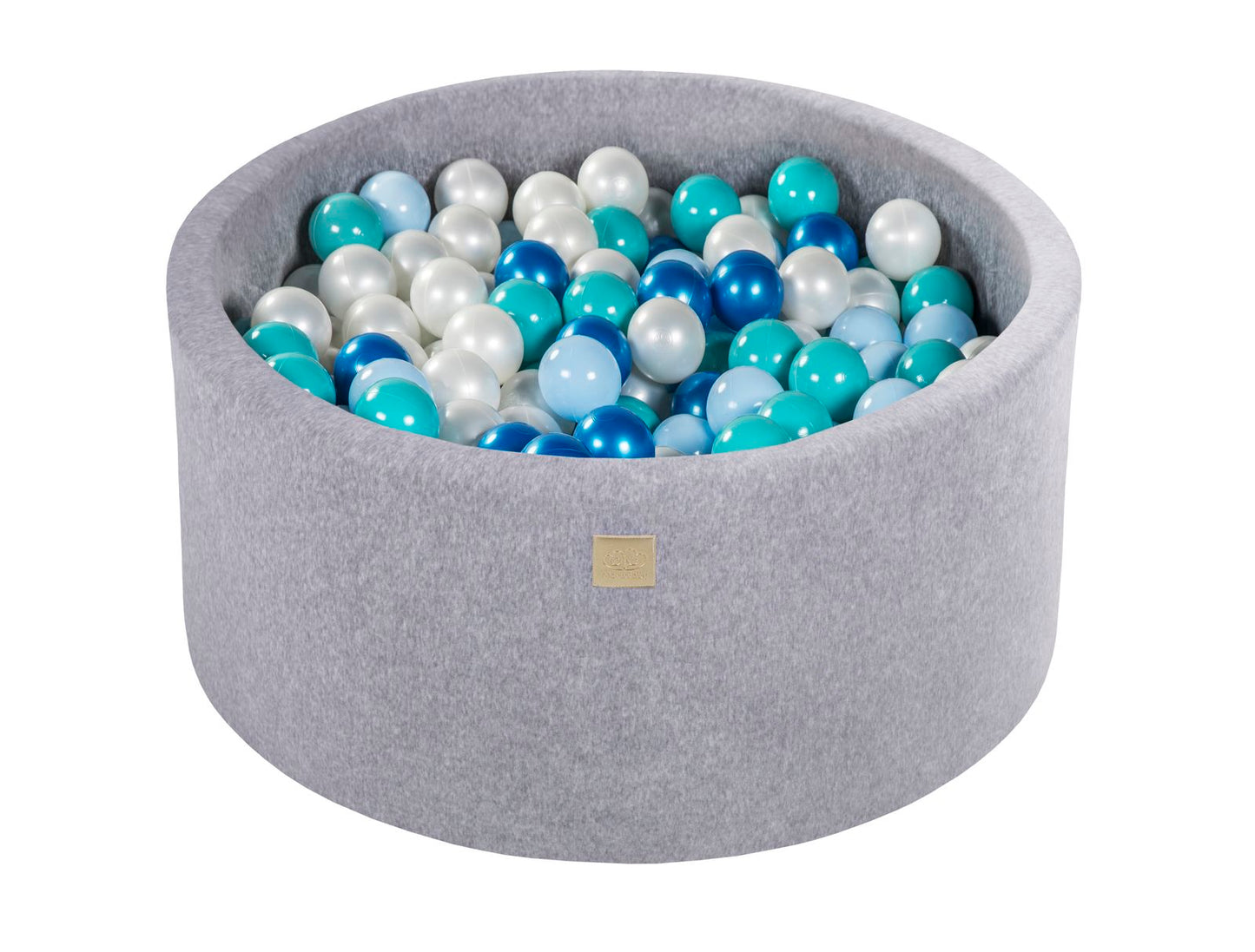 Velvet Ball Pit with 300 balls 90x40 - Light Grey