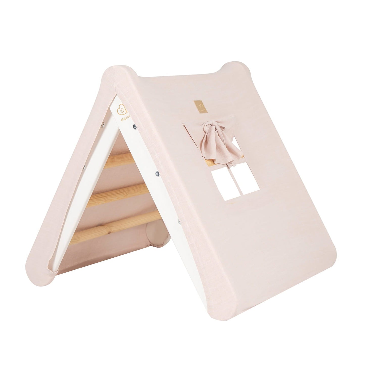 House for children with a ladder of 60 x 61 cm - Pink